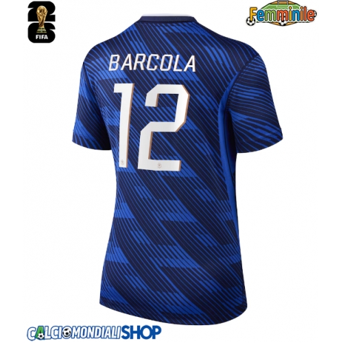 Maglie da calcio Francia Bradley Barcola #12 Prima Maglia Femminile Mondiali 2026  Manica Corta